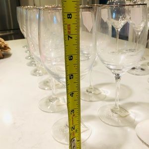 Lenox Solitaire Platinum Trim Iced Beverage Crystal Glasses **6 glasses**